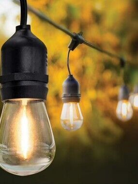 Feit Outdoor 48 ft Electric Plug-in Heavy-Duty 24 LED String Commercial Grade NI
